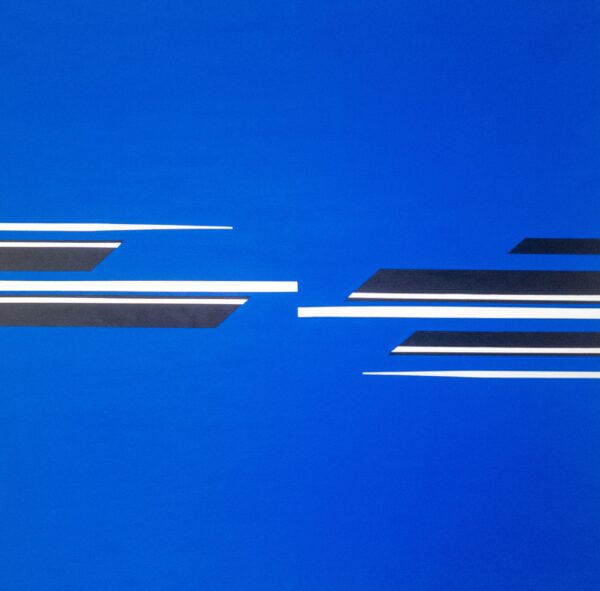 Abstract minimalist painting tension field by Veronika Obushikhina