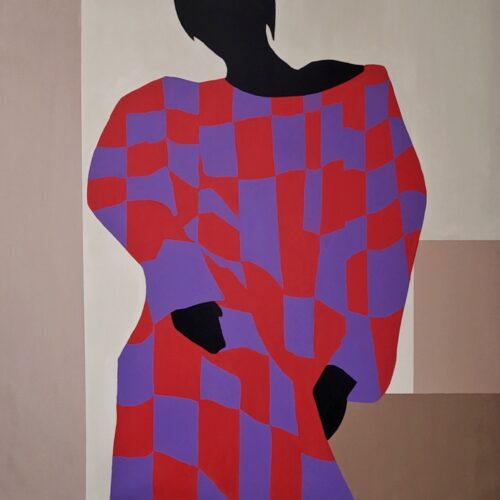 Abstract minimalist painting composed 3 by Veronika Obushikhina