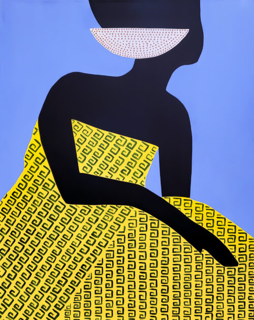 Abstract minimalist painting composed 2 by Veronika Obushikhina