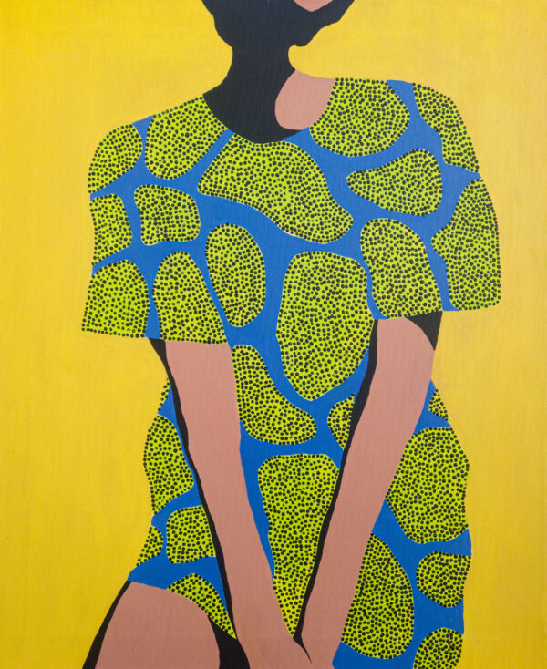 Abstract minimalist painting Composed 1 by Veronika Obushikhina