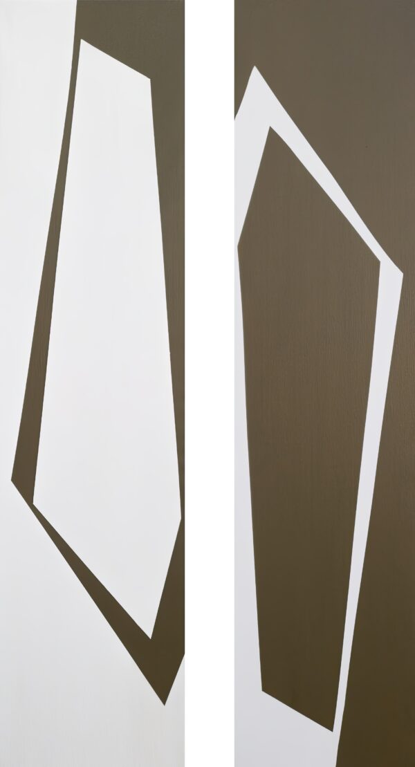 Abstract minimalist painting Break 15 by Veronika Obushikhina