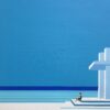 Abstract minimalist painting plane 7 by Veronika Obushikhina