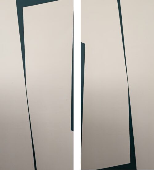 Abstract minimalist painting counterforce 6 by Veronika Obushikhina