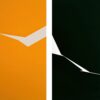 Abstract minimalist painting break 28 by Veronika Obushikhina