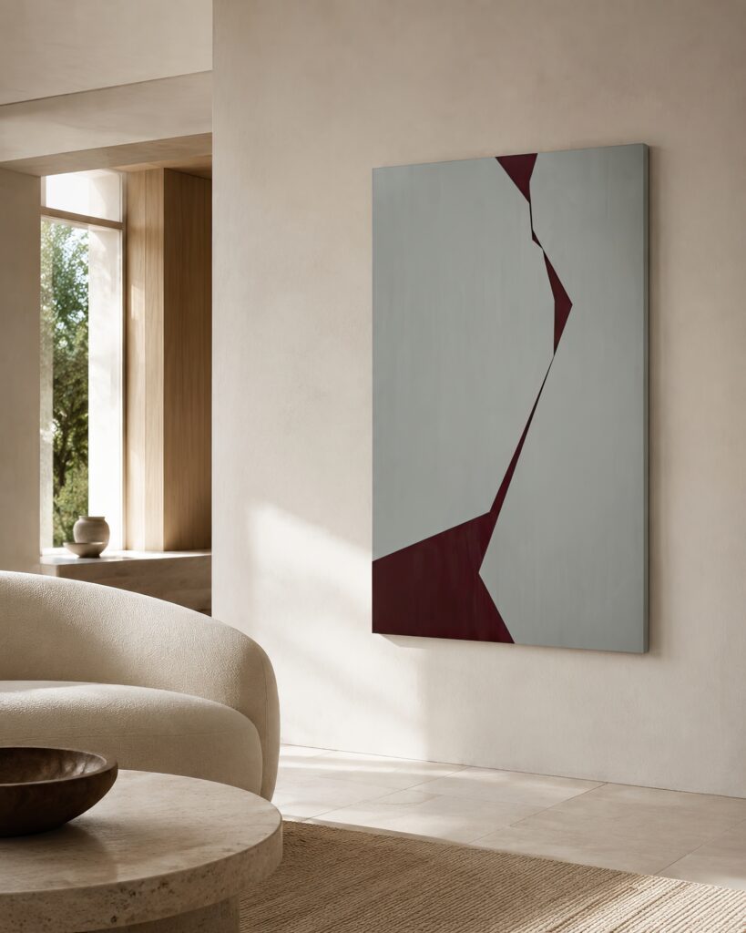 Abstract minimalist painting Break 30 by Veronika Obushikhina