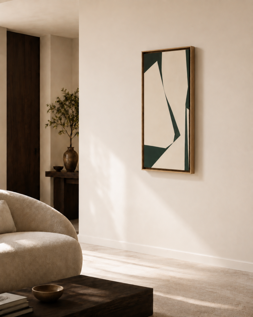 Abstract minimalist painting Break 26 by Veronika Obushikhina