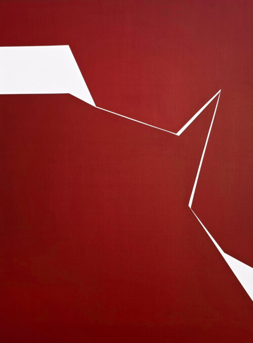 Abstract minimalist painting break 27 by Veronika Obushikhina
