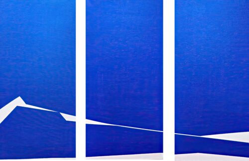 Abstract minimalist painting Break 37 by Veronika Obushikhina
