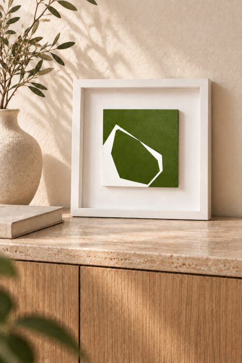 Abstract minimalist painting break mini 1 by Veronika Obushikhina