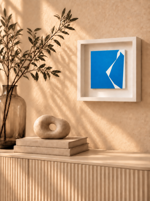 Abstract minimalist painting break mini by Veronika Obushikhina