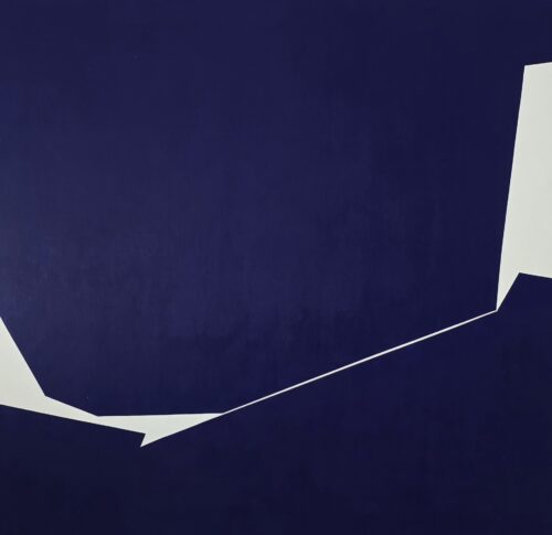 Abstract minimalist painting break 36 by Veronika Obushikhina