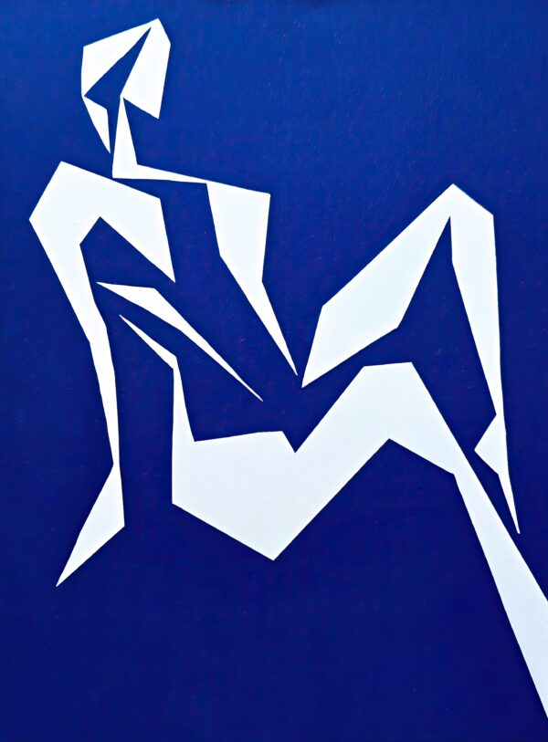 Abstract minimalist painting inflection 1 by Veronika Obushikhina